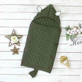 Handcrafted Knitted Baby Sleep Sack with Ears and Tail - Cozy & Adorable Infant Sleepwear