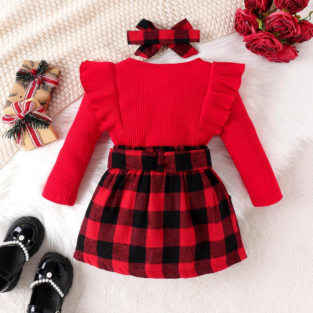 Cozy Baby Winter Set - Knitted Turtleneck & Dress Outfit for Girls - Warm & Stylish Winter Clothing