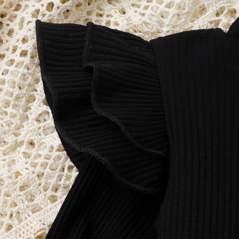 Cozy Baby Winter Set - Knitted Turtleneck & Dress Outfit for Girls - Warm & Stylish Winter Clothing