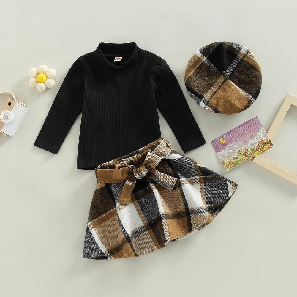Cozy Baby Winter Set - Knitted Turtleneck & Dress Outfit for Girls - Warm & Stylish Winter Clothing