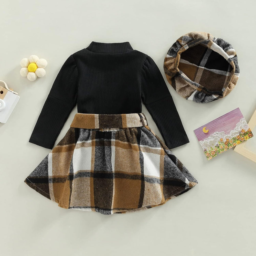 Cozy Baby Winter Set - Knitted Turtleneck & Dress Outfit for Girls - Warm & Stylish Winter Clothing