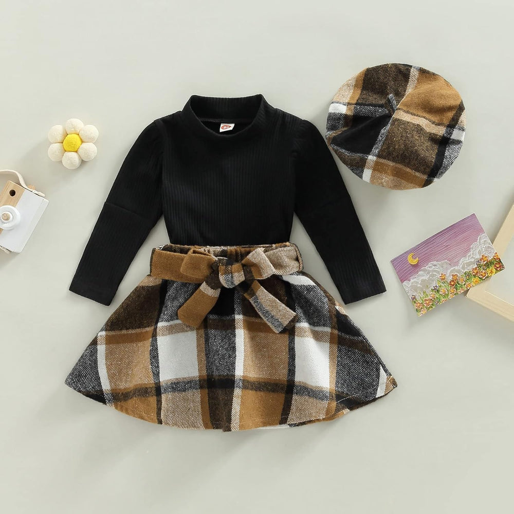 Cozy Baby Winter Set - Knitted Turtleneck & Dress Outfit for Girls - Warm & Stylish Winter Clothing