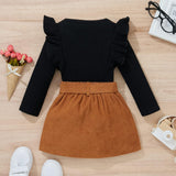 Cozy Baby Winter Set - Knitted Turtleneck & Dress Outfit for Girls - Warm & Stylish Winter Clothing