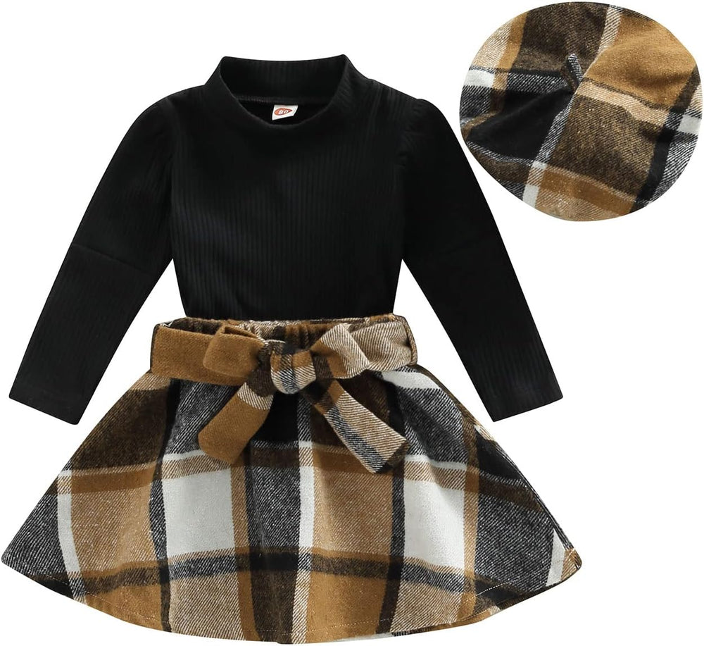 Cozy Baby Winter Set - Knitted Turtleneck & Dress Outfit for Girls - Warm & Stylish Winter Clothing