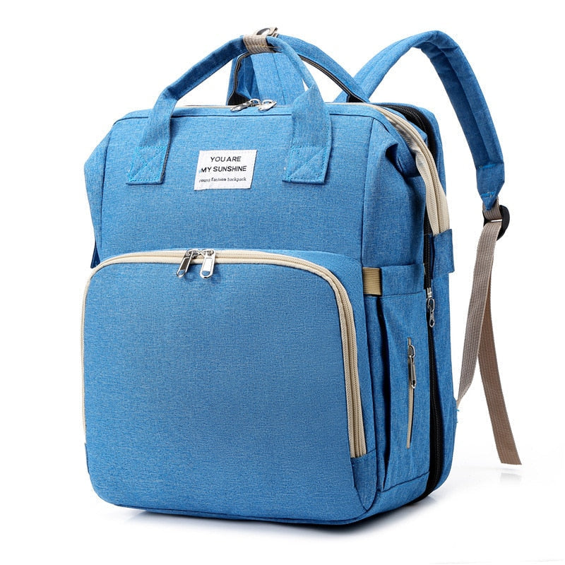 Multi-Functional Portable Baby Bed & Diaper Bag - Travel Backpack for On-the-Go Parents