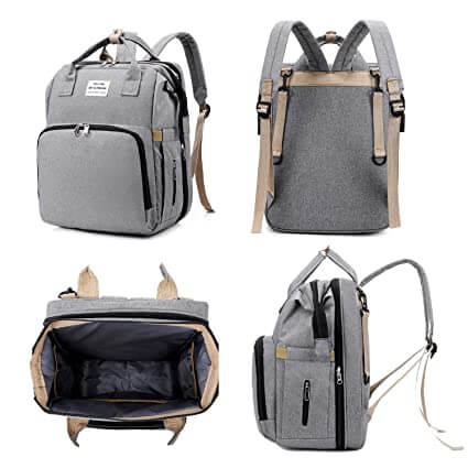 Multi-Functional Portable Baby Bed & Diaper Bag - Travel Backpack for On-the-Go Parents