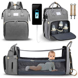 Multi-Functional Portable Baby Bed & Diaper Bag - Travel Backpack for On-the-Go Parents