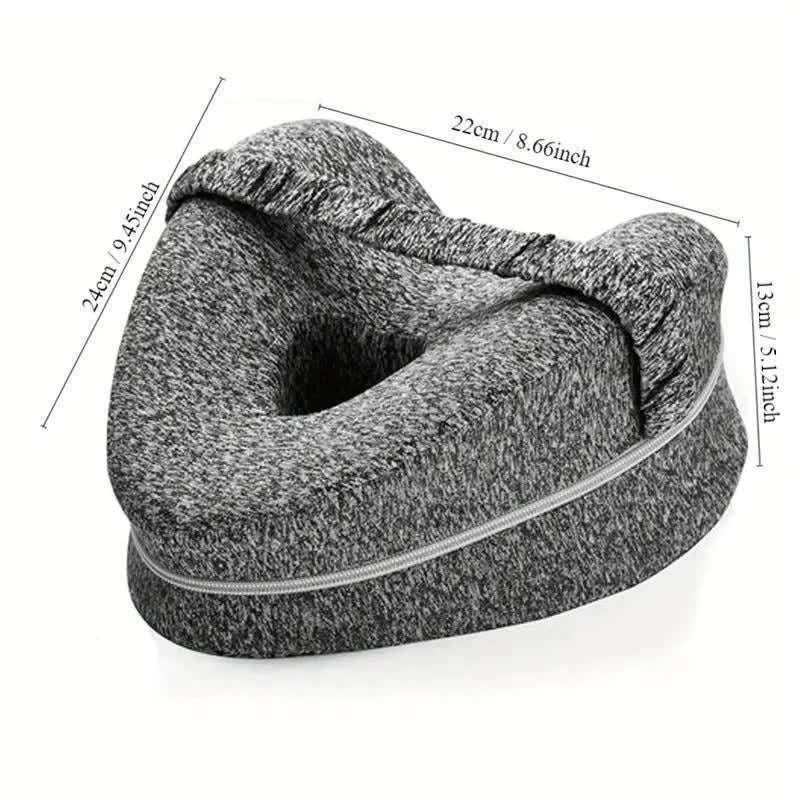 Memory Foam Knee Pillow – Ergonomic Crescent, Adjustable Strap & Washable Cover