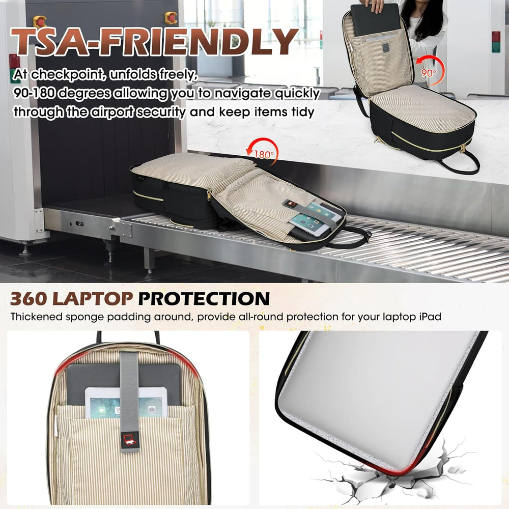 Water-Resistant 15.6" Travel Laptop Backpack with Organized Compartments - Perfect for Commuting & Outdoor Adventures