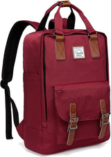 UrbanEase 15.6” Water-Resistant Vintage Laptop Backpack with Organizer Pockets - Stylish & Functional - Perfect for Travel & Daily Use