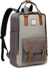 UrbanEase 15.6” Water-Resistant Vintage Laptop Backpack with Organizer Pockets - Stylish & Functional - Perfect for Travel & Daily Use