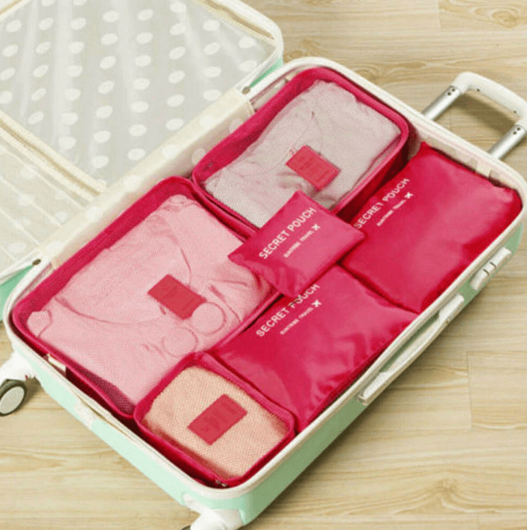 2-Piece Luggage Packing Organizer Set - Space-Saving Travel Storage Bags for Efficient Packing & Easy Organization