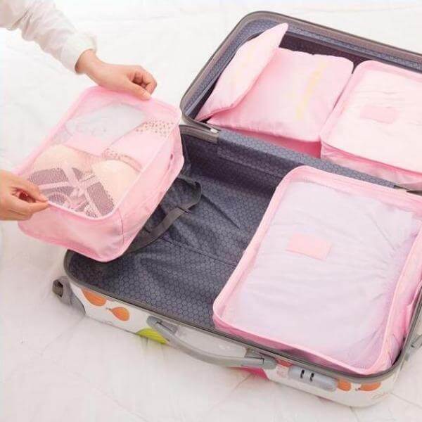 2-Piece Luggage Packing Organizer Set - Space-Saving Travel Storage Bags for Efficient Packing & Easy Organization