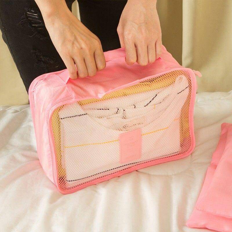 2-Piece Luggage Packing Organizer Set - Space-Saving Travel Storage Bags for Efficient Packing & Easy Organization