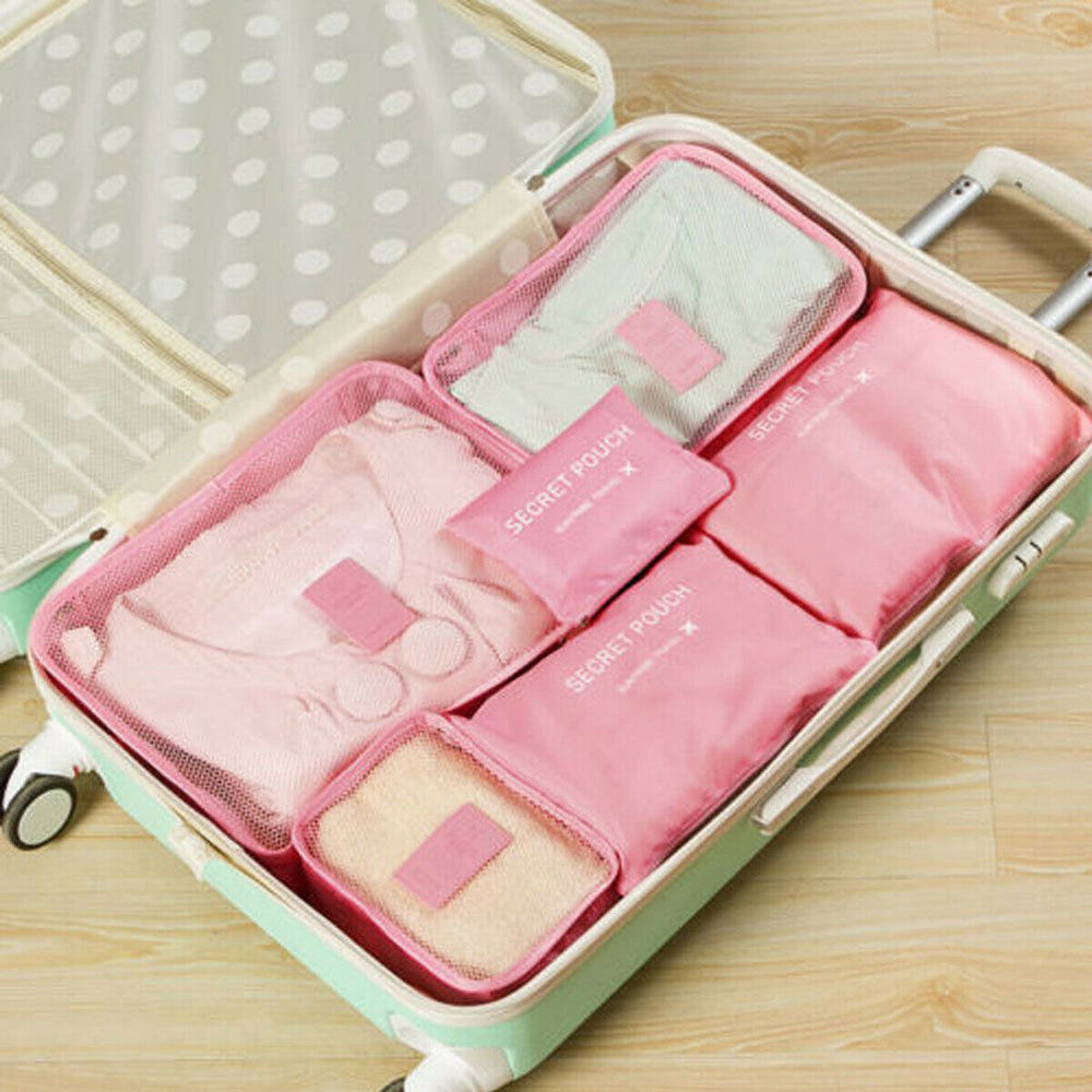 2-Piece Luggage Packing Organizer Set - Space-Saving Travel Storage Bags for Efficient Packing & Easy Organization