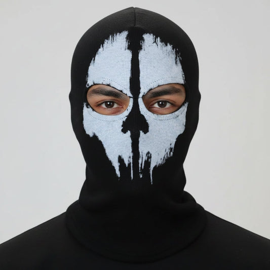 Skull Balaclava Mask – Full Face Covering, Halloween Costume & Unisex Fit
