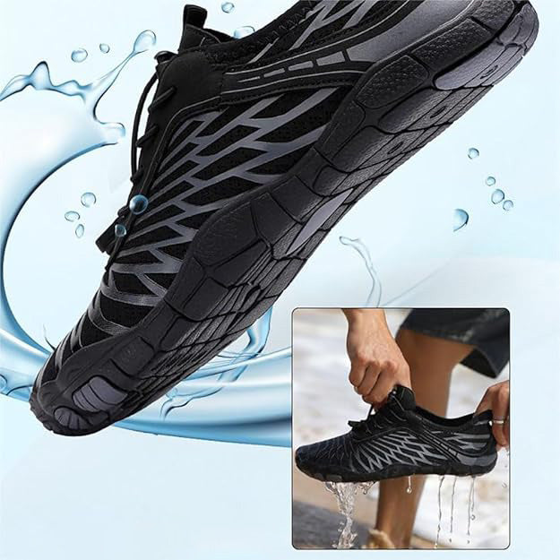 Optimized Product Title: "Barefoot Shoes for Men & Women - Striped Lightweight Minimalist Footwear for Natural Movement" 

This title includes relevant keywords, specifies the target audience, and highlights key features to improve visibility and appeal i