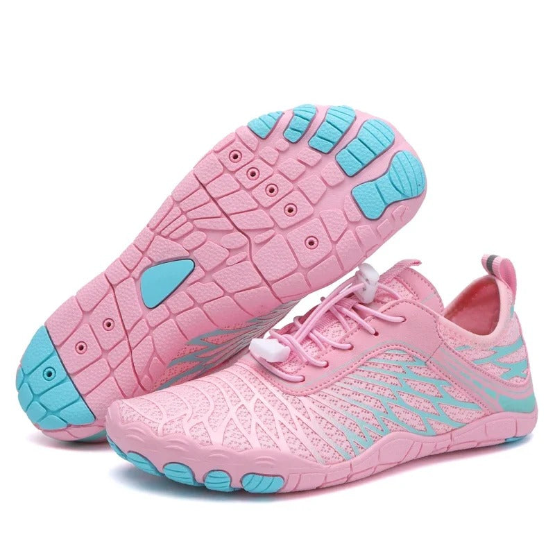 Optimized Product Title: "Barefoot Shoes for Men & Women - Striped Lightweight Minimalist Footwear for Natural Movement" 

This title includes relevant keywords, specifies the target audience, and highlights key features to improve visibility and appeal i