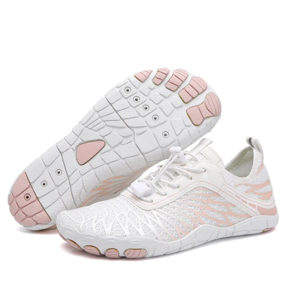 Optimized Product Title: "Barefoot Shoes for Men & Women - Striped Lightweight Minimalist Footwear for Natural Movement" 

This title includes relevant keywords, specifies the target audience, and highlights key features to improve visibility and appeal i