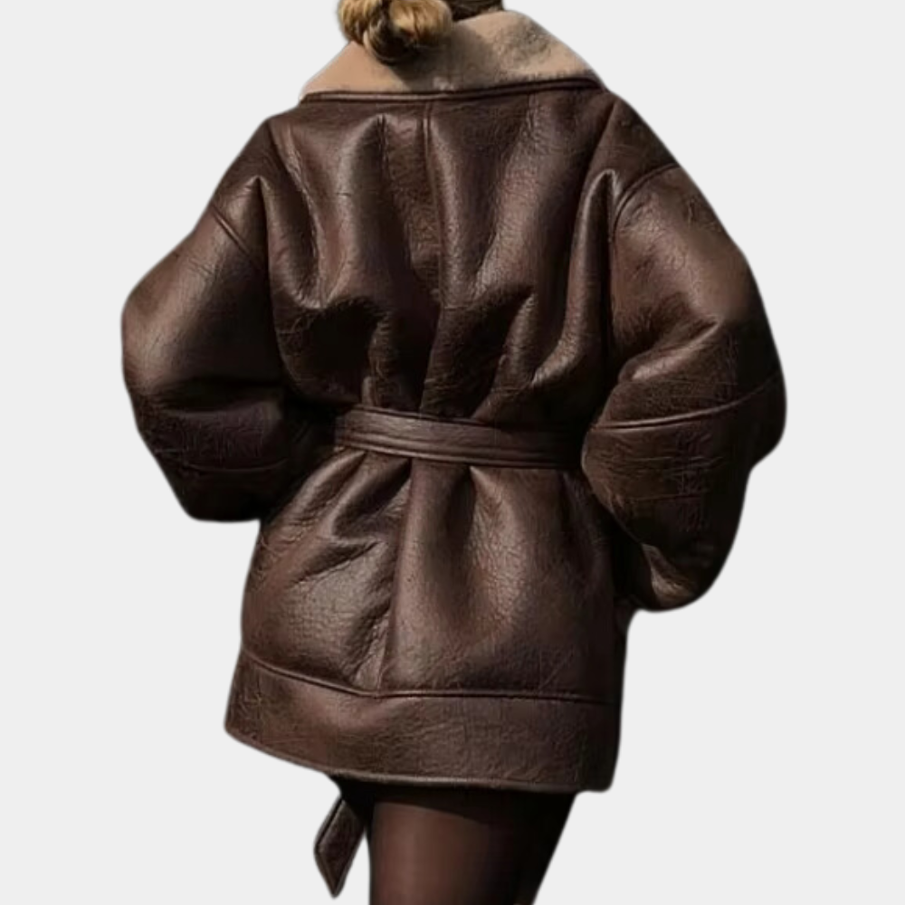Women's belted coat, view 3