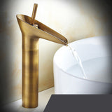 Antique tall waterfall bathroom faucet
