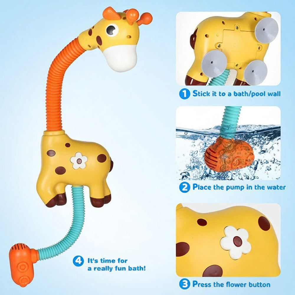 Giraffe Bath Toy – Water Spraying, Soft Edges & Interactive Fun