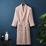 Bathrobe – Unisex, 100% Cotton & Waffle Weave Texture, Multiple Sizes/Colors