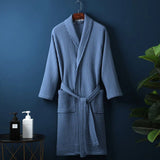 Bathrobe – Unisex, 100% Cotton & Waffle Weave Texture, Multiple Sizes/Colors