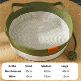 Handwoven Cotton Rope Cat Bed – DreamNest Bowlift