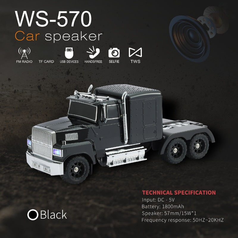 Bluetooth Truck Speaker – 15W Subwoofer, Bluetooth 5.4 & 1800mAh Portable