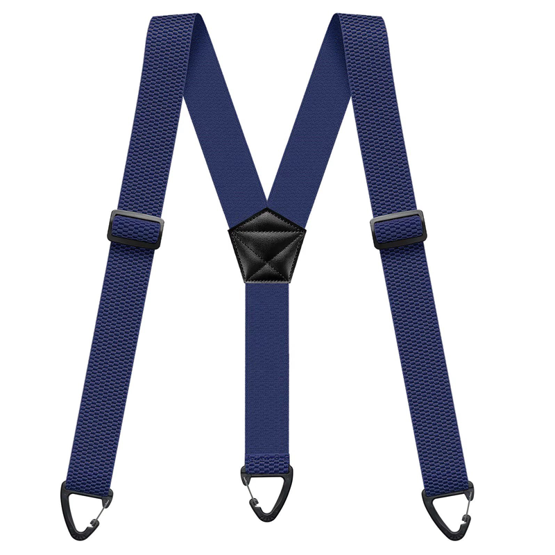 Men's Adjustable Y-Back Suspenders – 3.8cm Padded Straps, 120cm Length & Strong Clips