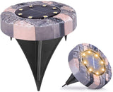 Solar Garden Pathway Lights – 12 LEDs, Warm White & Set of 8 with Ground Stakes