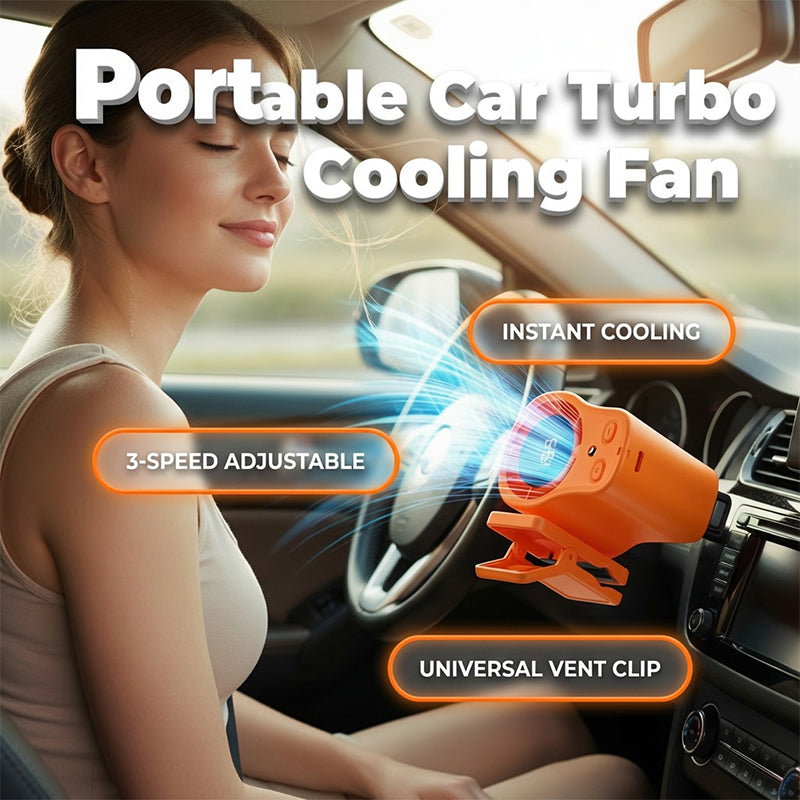 Mini Clip Fan – Rechargeable 4000mAh, 3 Speeds & LED Display for Car & Desk