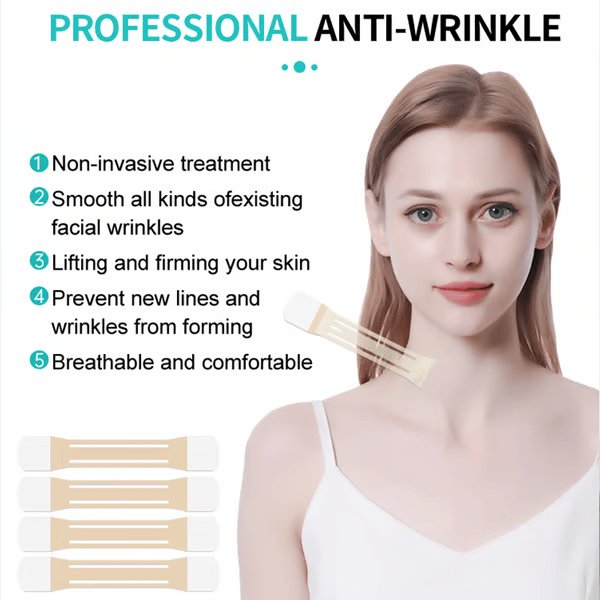 BowLift | Neck Lifting Tape | Instant Firming & Sculpting Effect | Invisible & Skin-Safe Adhesive