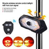 Bike Tail Light with Remote – Turn Signals, 120dB Horn, Waterproof & 900mAh USB Rechargeable