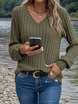 Enhanced Product Title: Joan™ - Stylish Ribbed V-Neck Sweatshirt for Women - Trendy and Comfortable Fashion Top

This optimized title includes relevant keywords while maintaining clarity and appeal for potential customers.