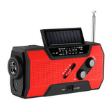Emergency Radio – Solar & Hand Crank, AM/FM Weather, 2000mAh Power Bank & LED Flashlight