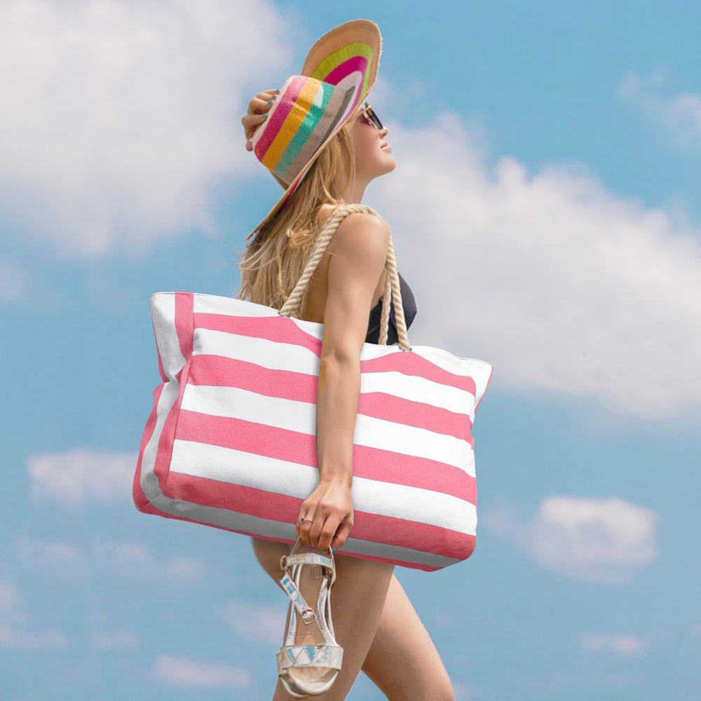 Waterproof Large Tote Bag with Zippered Storage - Perfect for Work & Play