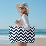 Waterproof Large Tote Bag with Zippered Storage - Perfect for Work & Play
