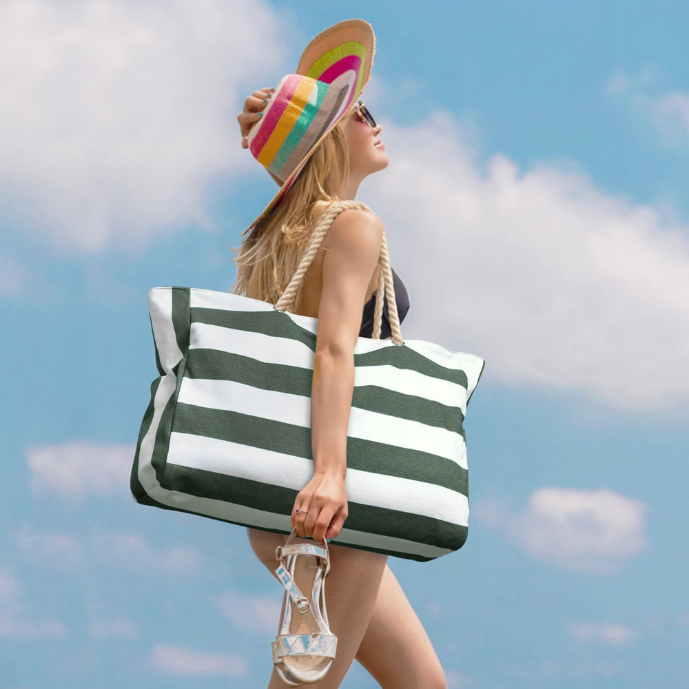 Waterproof Large Tote Bag with Zippered Storage - Perfect for Work & Play