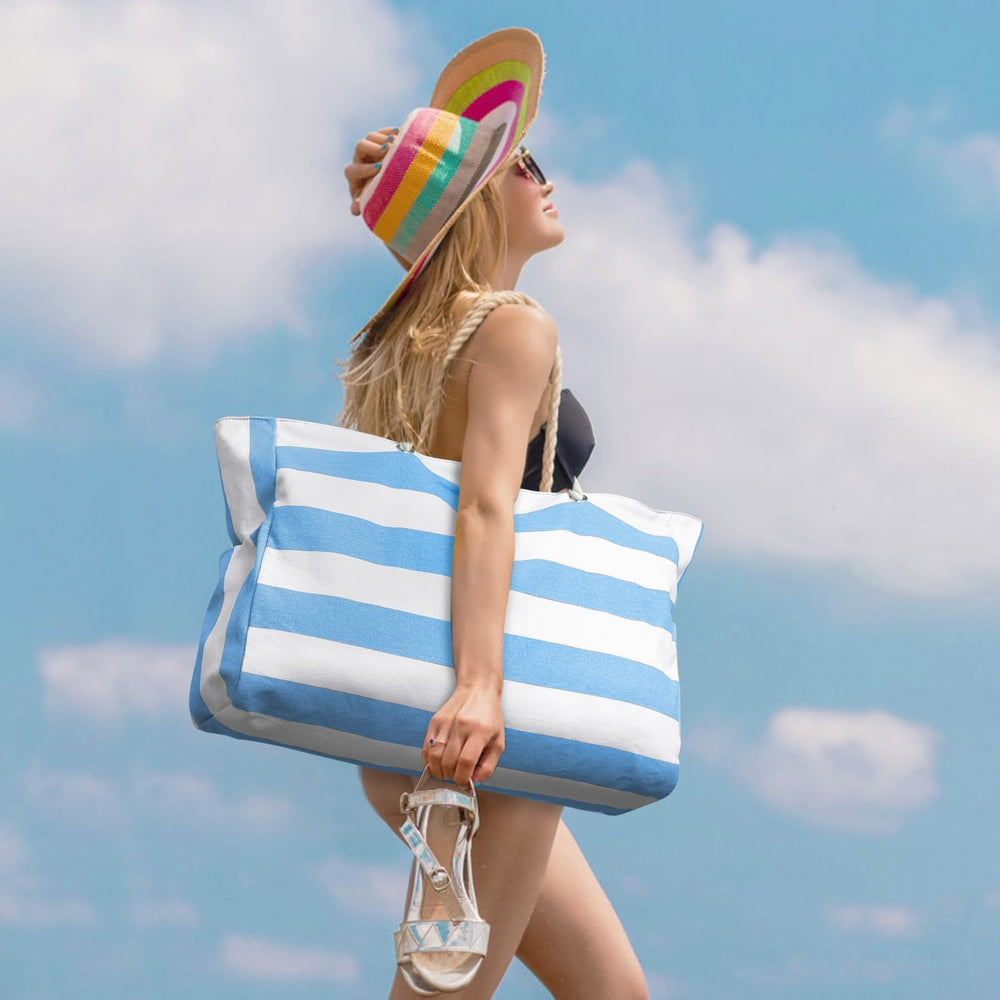 Waterproof Large Tote Bag with Zippered Storage - Perfect for Work & Play
