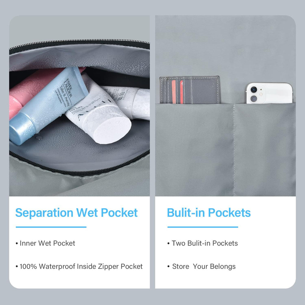 Waterproof Large Tote Bag with Zippered Storage - Perfect for Work & Play