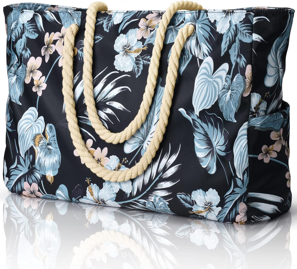 Waterproof Large Tote Bag with Zippered Storage - Perfect for Work & Play