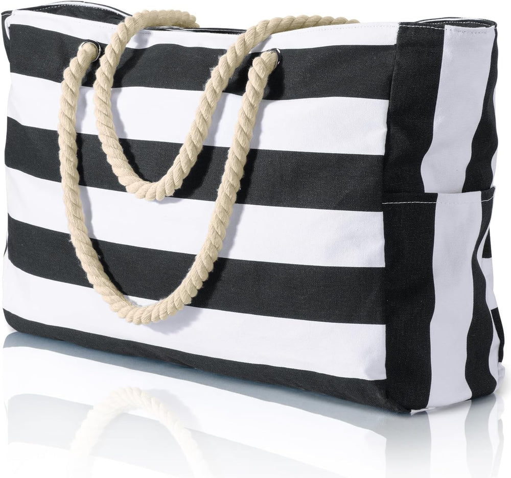 Waterproof Large Tote Bag with Zippered Storage - Perfect for Work & Play