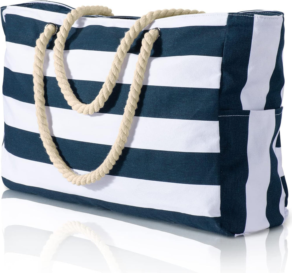 Waterproof Large Tote Bag with Zippered Storage - Perfect for Work & Play