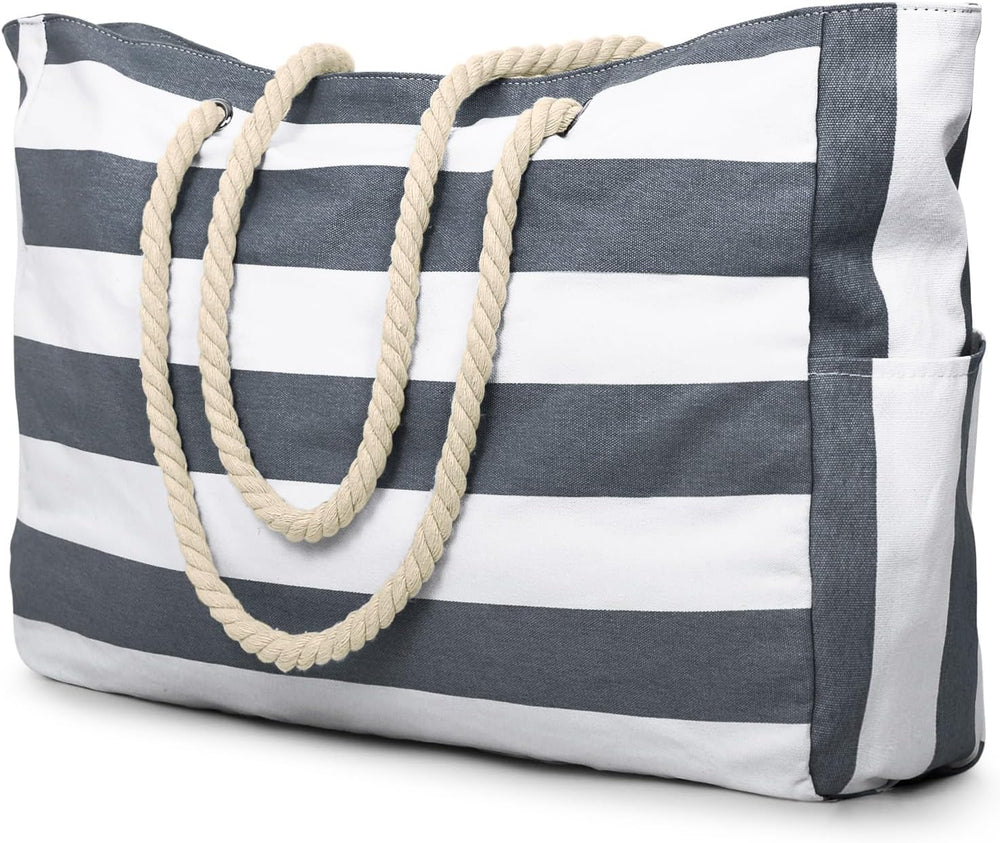 Waterproof Large Tote Bag with Zippered Storage - Perfect for Work & Play