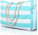 Waterproof Large Tote Bag with Zippered Storage - Perfect for Work & Play