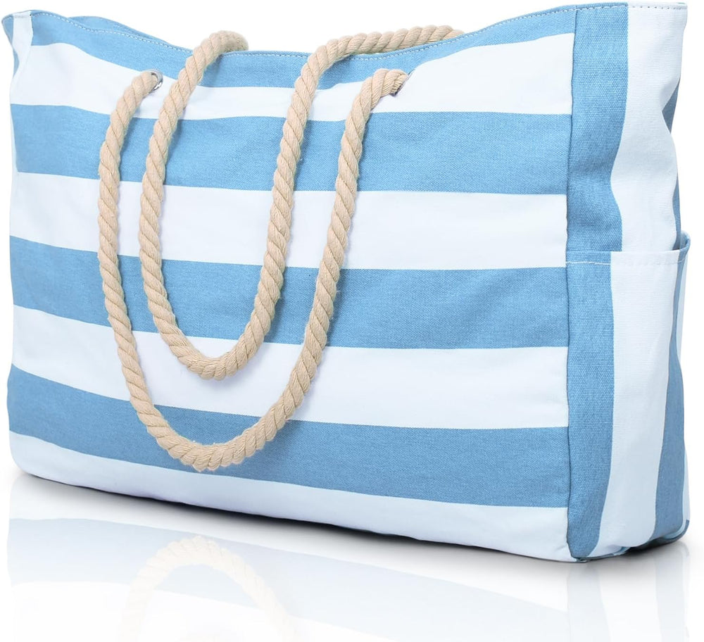 Waterproof Large Tote Bag with Zippered Storage - Perfect for Work & Play