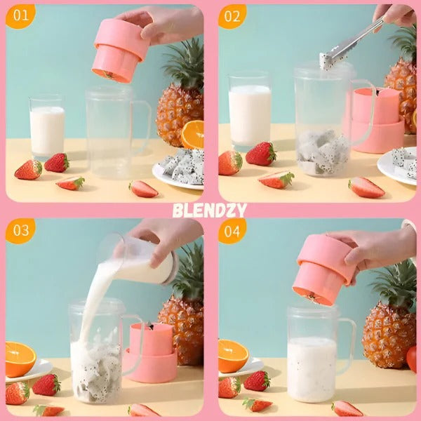 Portable Smoothie Blender – 150W Motor, 6 Stainless Blades & 420 ml Bottle