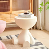 Bear-Shaped Side Table – Durable Plastic, Sculptural Design & Black or White